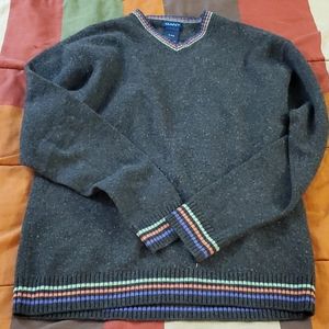 GANT mens lambswool v neck sweater size xl